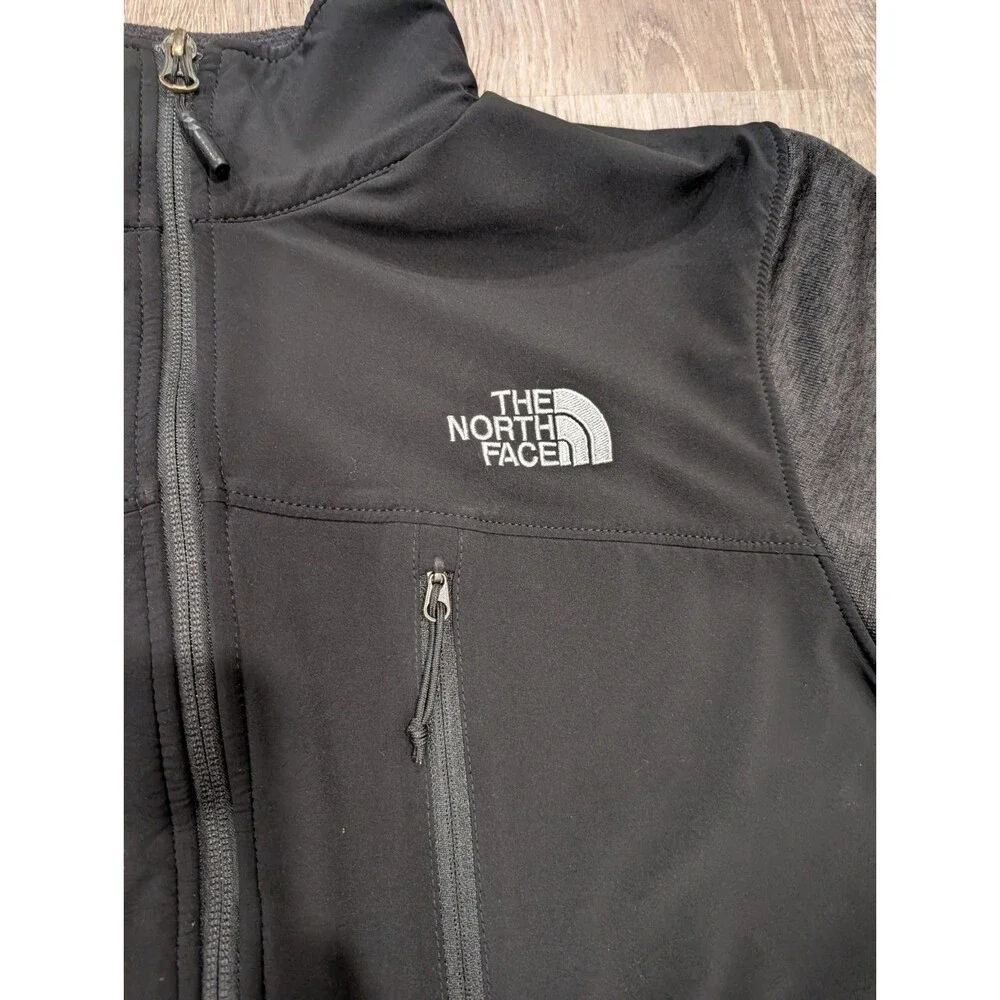 The North Face Kreis Enderle Corporate Logo Full Zip Fleece Jacket Grey Black M